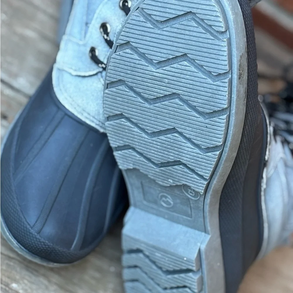 Magellan Men’s Duck II Waterproof Gray Suede Leather Insulated Boots Sz 8D